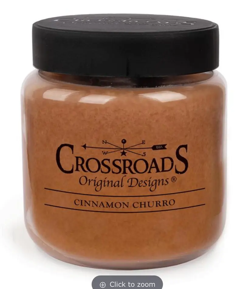 Crossroads Cinnamon Churro Dessert Candle – 16 Oz Warm Gourmet Scent 1