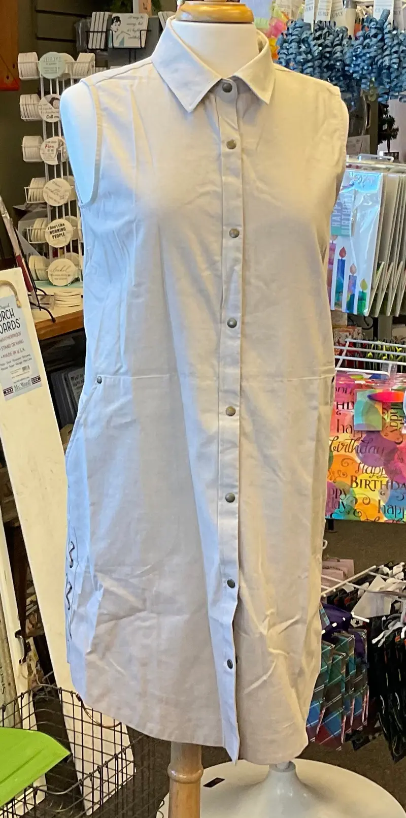 Darling Denim Dress Or Vest – Birch Tone, Size Lxl 1