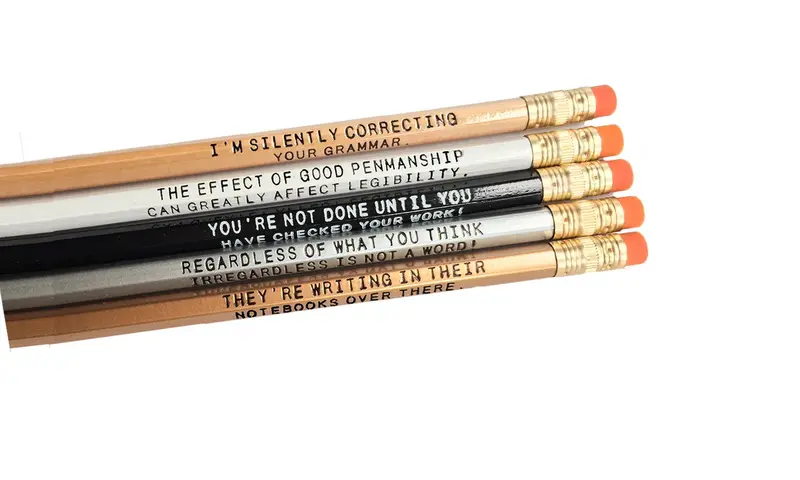 Deluxe Two-Line Grammar Pencil Set For Writers & Editors 1