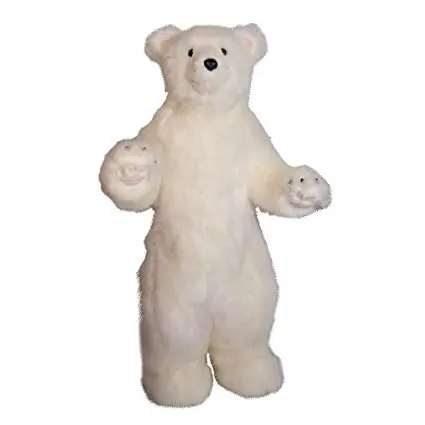 Ditz Designs White Diamond Bear Statue – 36-Inch Standing Figure 1