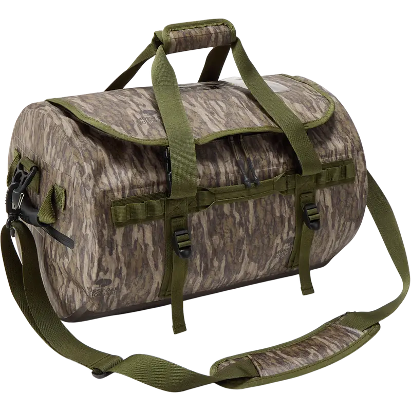 Drake Waterproof 40L Duffel Bag – Bottomland Camo Travel & Field Gear 1
