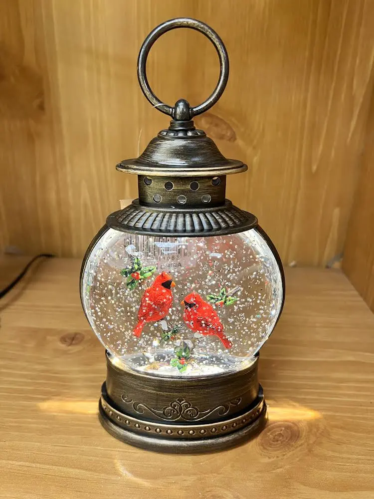 Dual-Theme Snow Globe: Red Pickup Truck Or Cardinal Design 2
