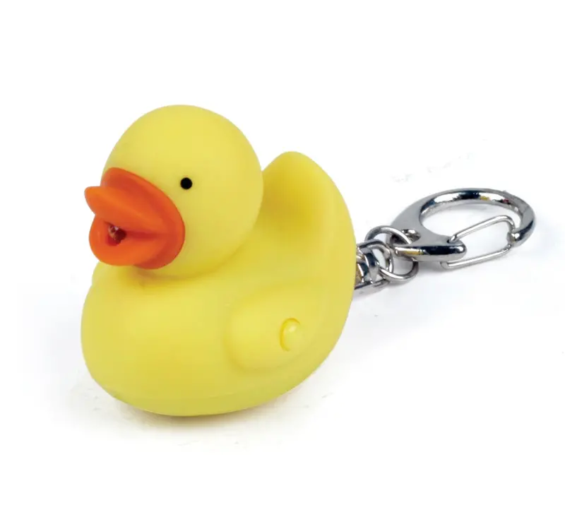 Duck-Shaped Led Keychain – Kikkerland Light-Up Accessory 1