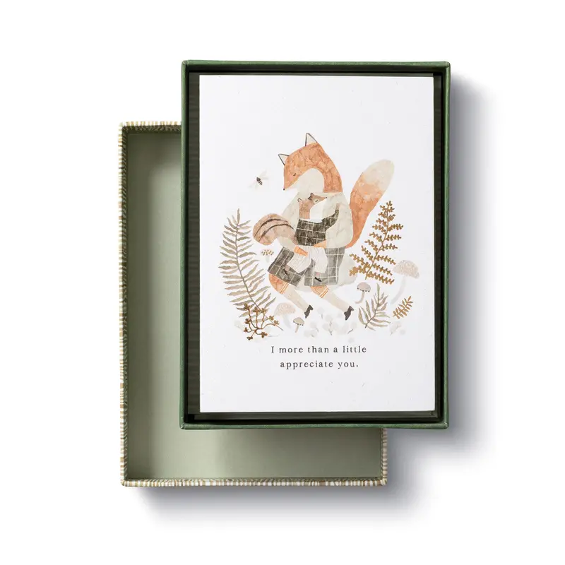 Elegant Boxed Note Cards: "More Than A Little" Design 1