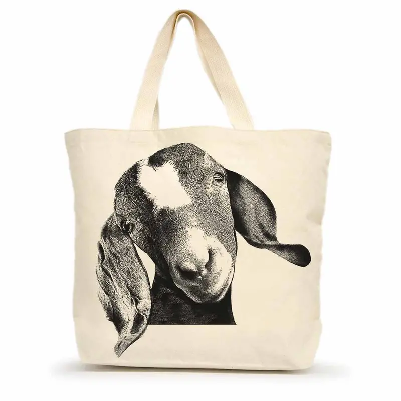 Eric & Christopher Goat Head Tote – Large, Rustic Farmhouse-Inspired 1