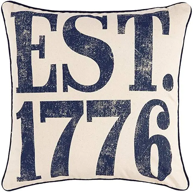 Est. 1776 Patriotic Pillow – Vintage American Heritage Decor 1