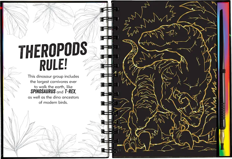 Extreme Dinosaurs Scratch & Sketch – Trace-Along Paleontology Fun 1