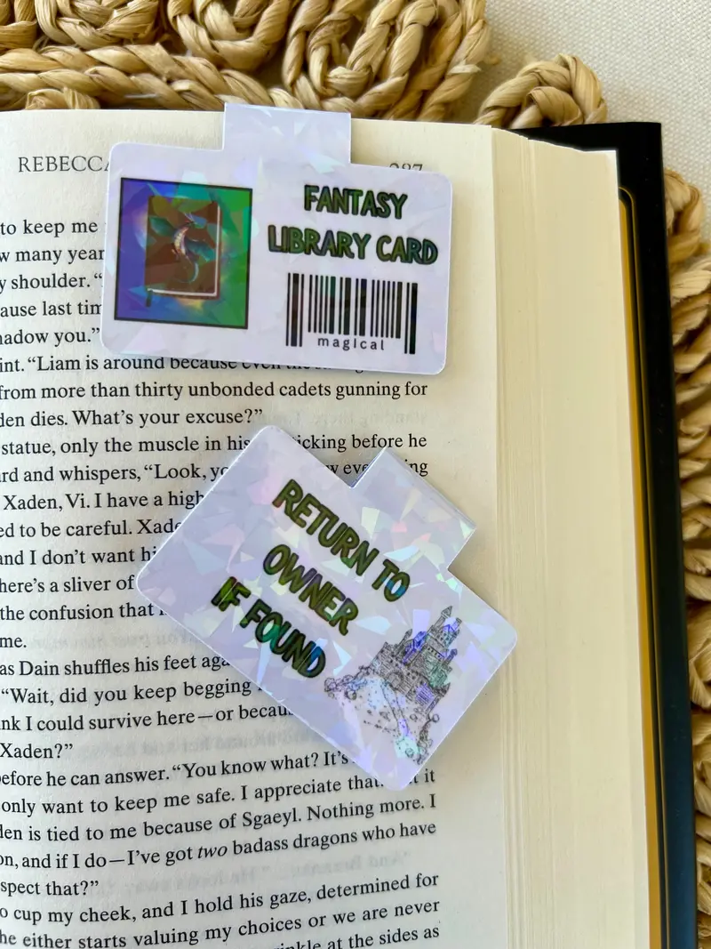 Fantasy-Inspired Magnetic Library Card Bookmark 1