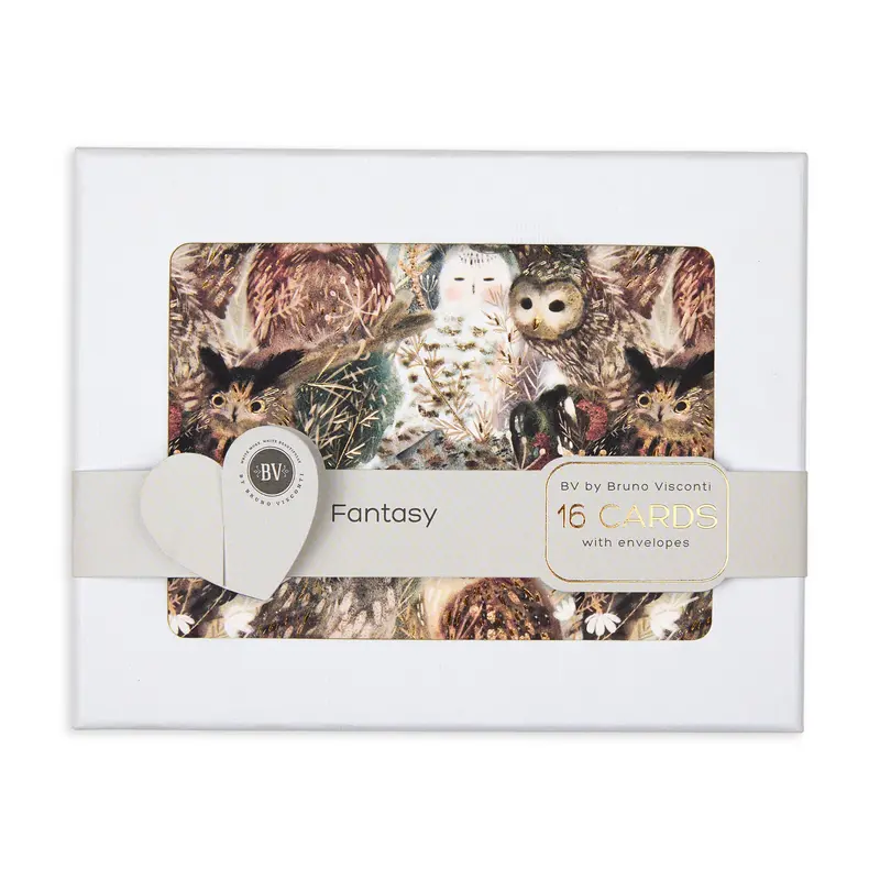 "Fantasy" Notecard Set – 16 Cards + Envelopes By Bv Bruno Visconti (4 Unique Designs) 1