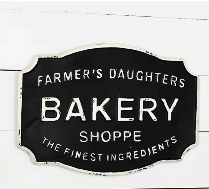 Farmers Daughters Bakery Shoppe Vintage Tin Sign 1