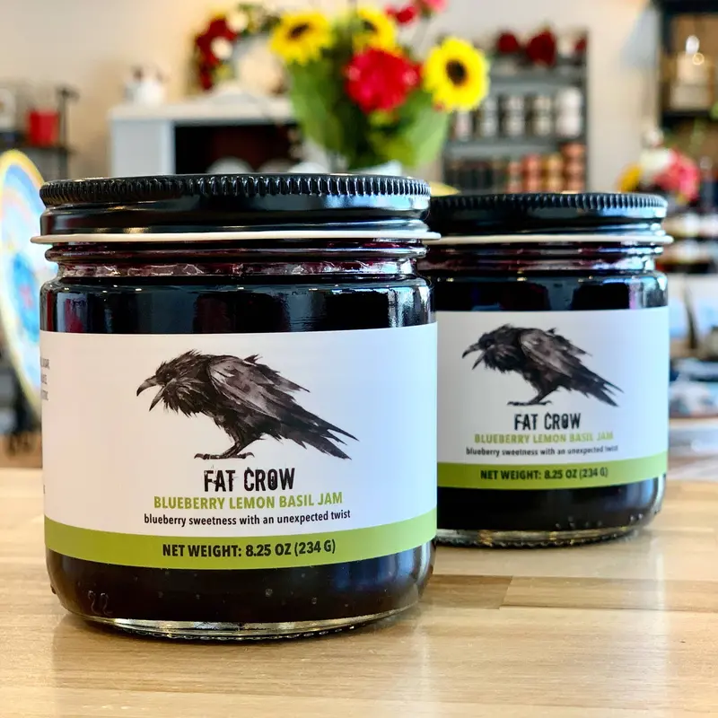 Fat Crow Gourmet Blueberry Lemon Basil Preserves – Small-Batch Artisan Jam 1