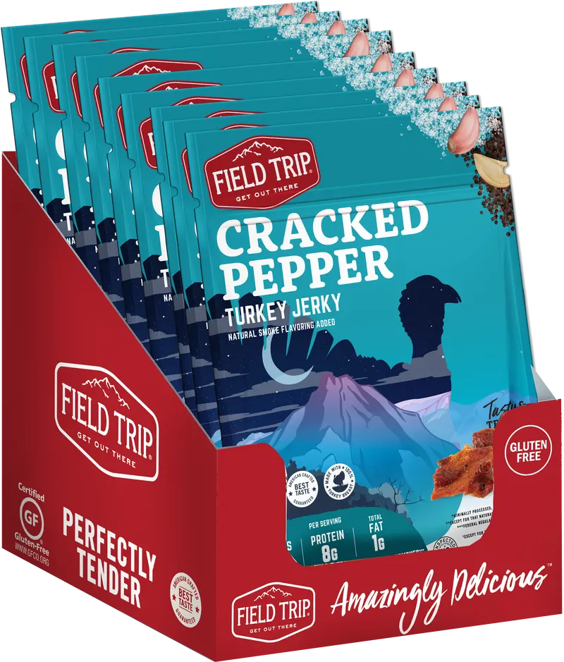 Field Trip Cracked Pepper Turkey Jerky Snack (2.2 Oz) 1