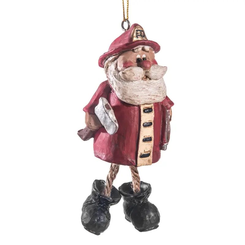 Firefighter Santa Holiday Ornament – Bert Anderson Design (Bac 062) 1