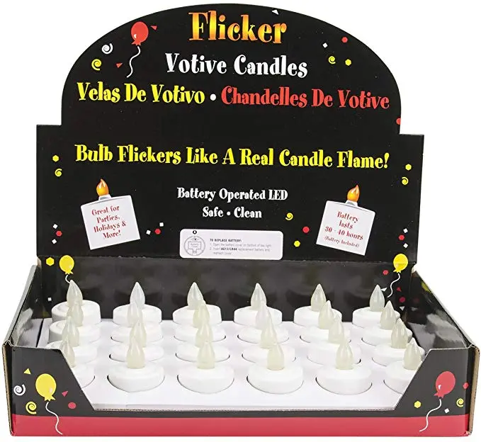 Flickering Led White Votive Candle 1