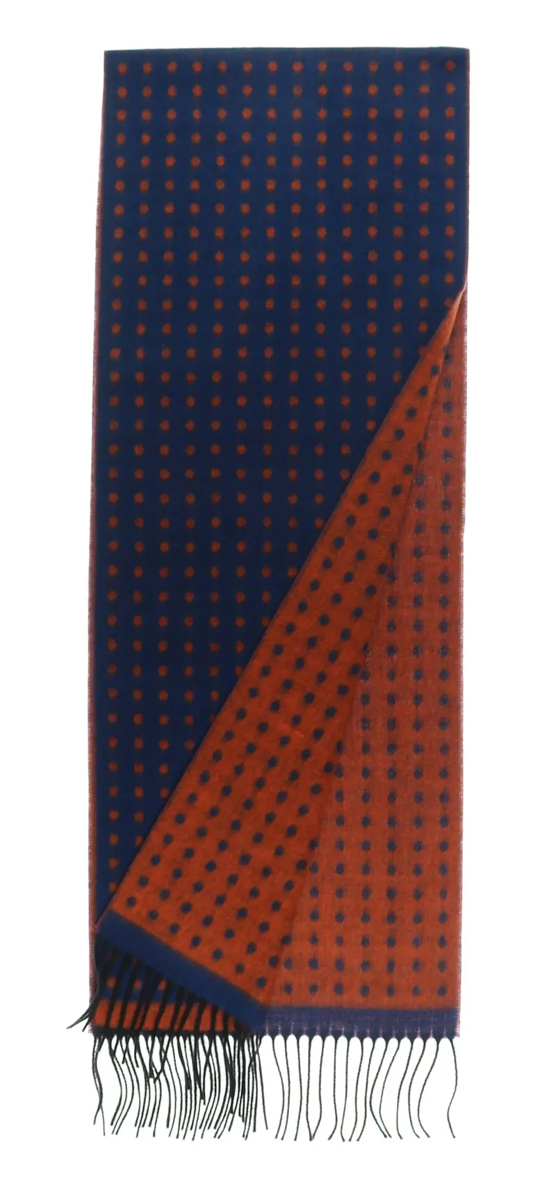 Fraas Men'S Dot Pattern Scarf In Deep Blue 1