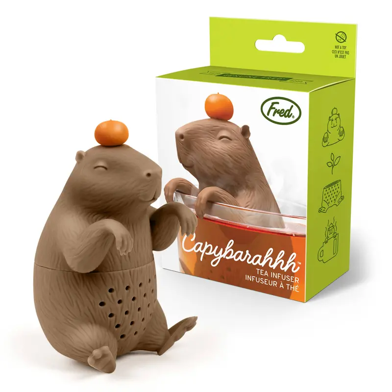 Fred & Friends Capybarahhh – Whimsical Capybara-Shaped Stainless Steel Tea Infuser 1