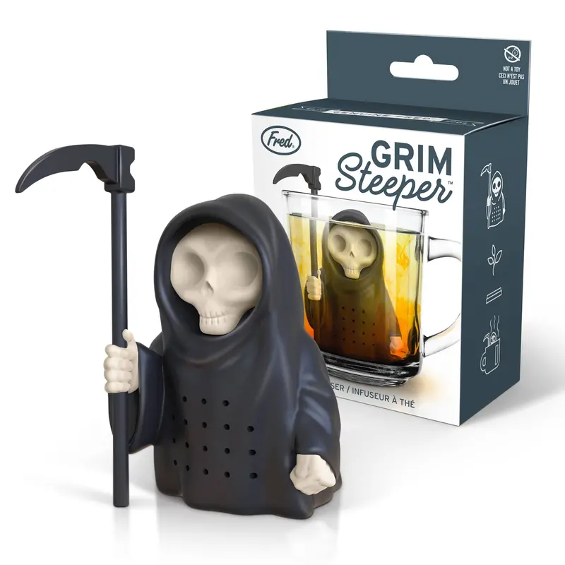 Fred & Friends Grim Steeper – Skeletal Reaper Tea Infuser For Loose-Leaf Blends 1