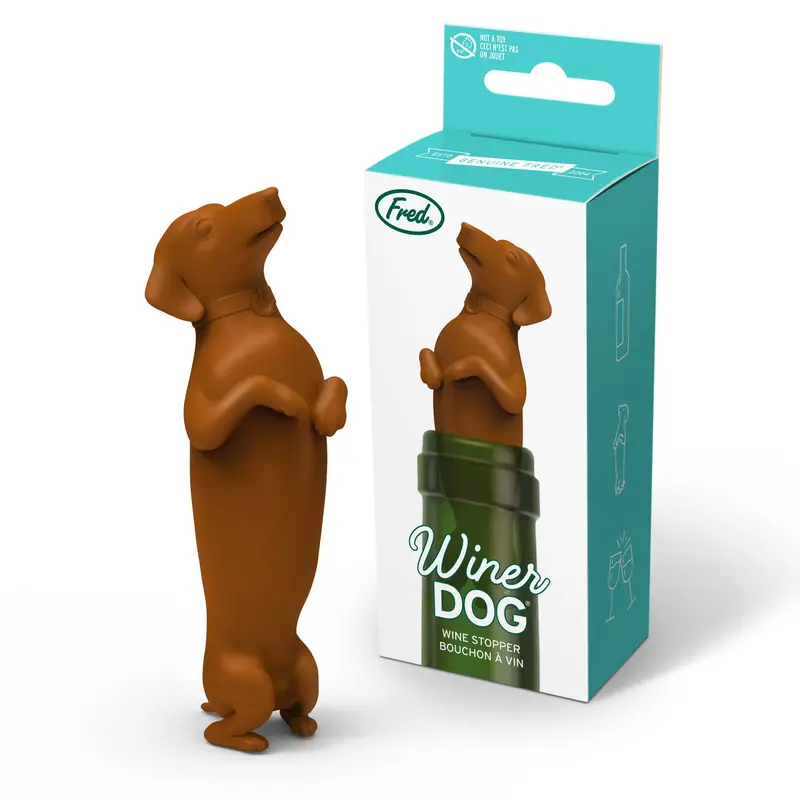 Fred & Friends Winer Dog – Dachshund-Shaped Bottle Stopper For Wine & Spirits 1