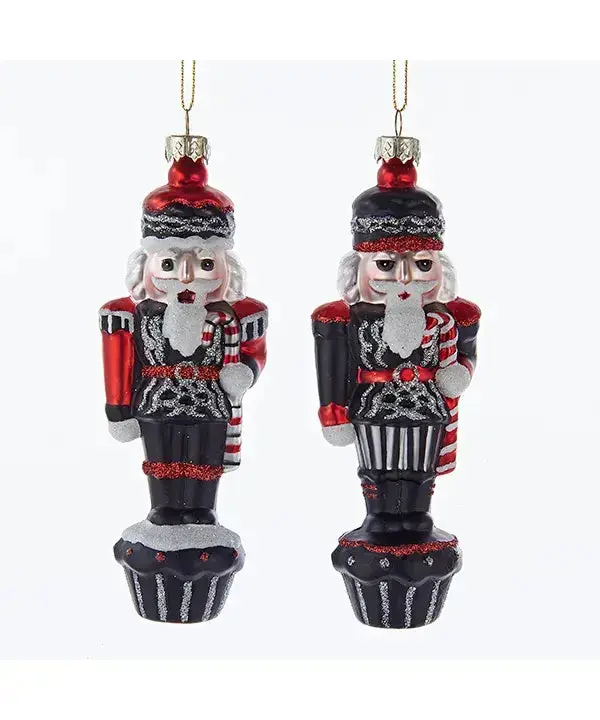 Glass Chalkboard Nutcracker Ornament – 6" Kurt S. Adler Holiday Piece 1