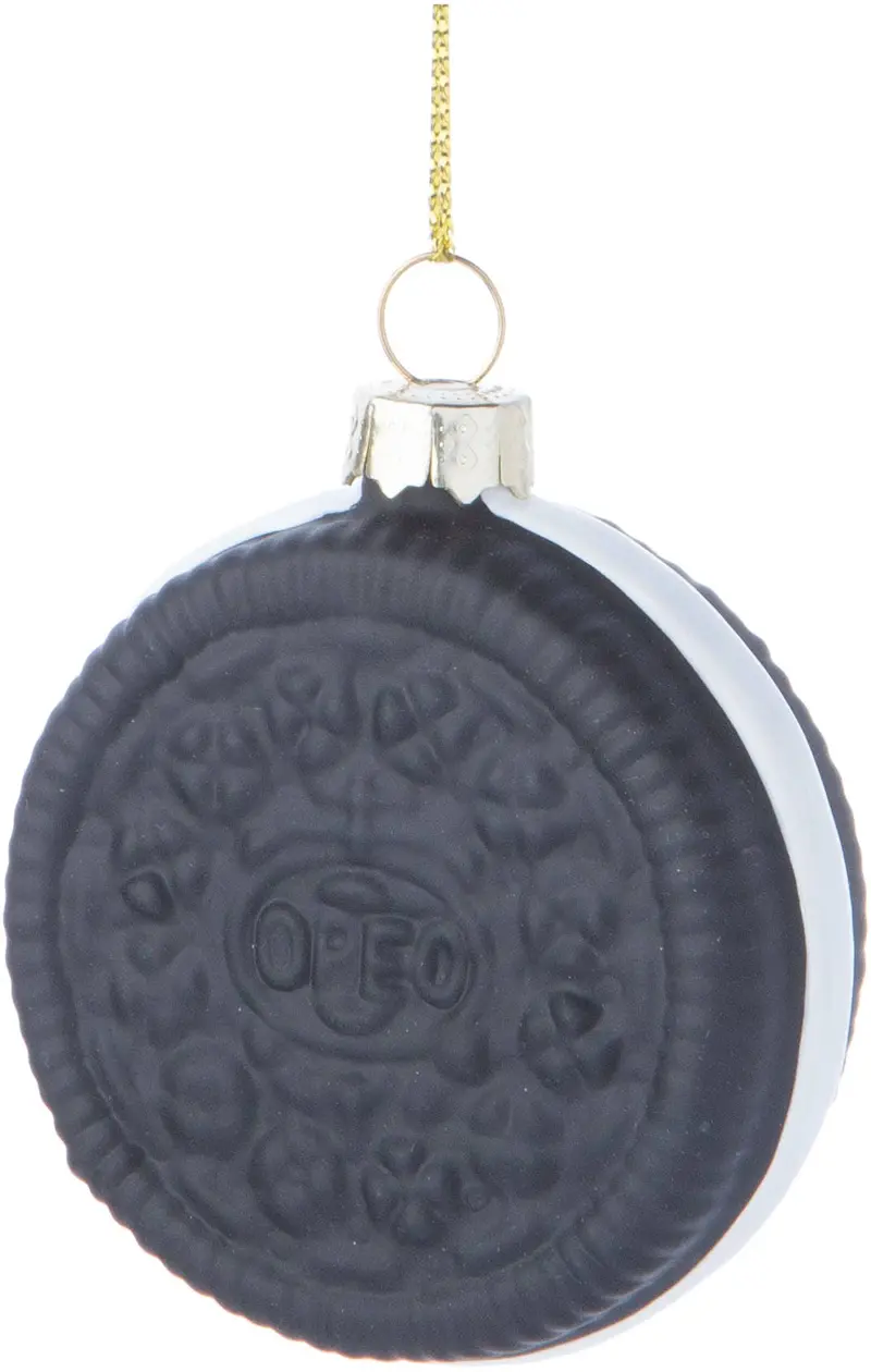 Glass Oreo Cookie Holiday Ornament 1