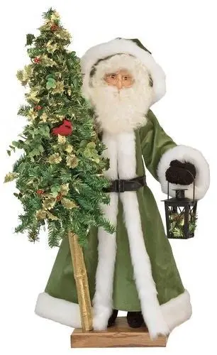 Golden Holly Led Tabletop Decoration – Father Christmas Theme, 29" 1