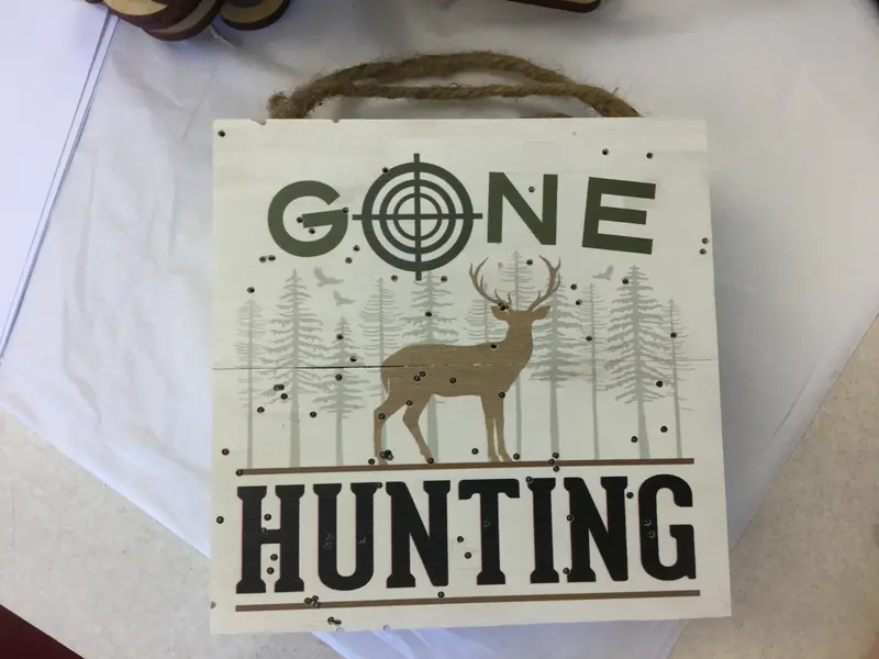 Gone Hunting Square Wooden Sign – 7" X 7" Rustic Outdoor Or Lodge-Themed Accent 1