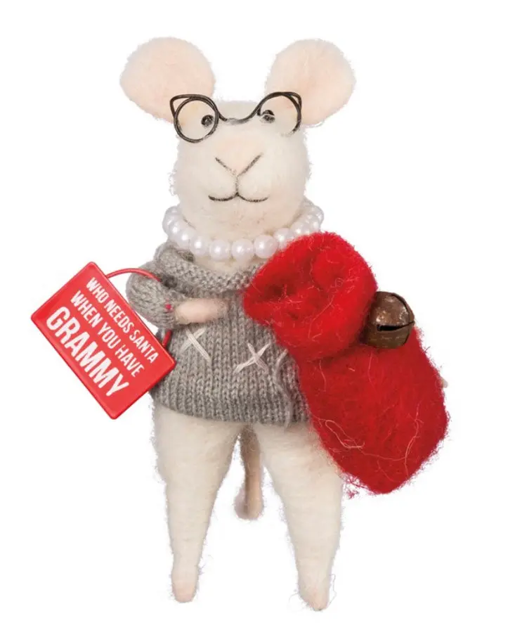 Grammy Mouse Keepsake – Vintage-Style Critter Ornament By Primitives By Kathy 1