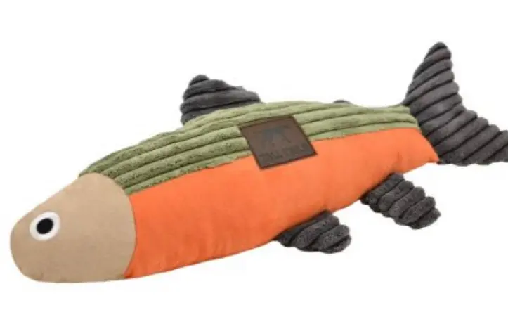 Green Mesh Squeaky Fish Toy – 12 Inch Soft Plush For Dogs And Cats 1