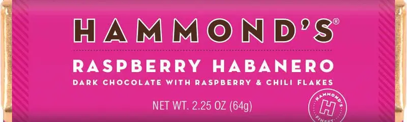Hammond'S Raspberry Habanero Dark Chocolate Bar 1