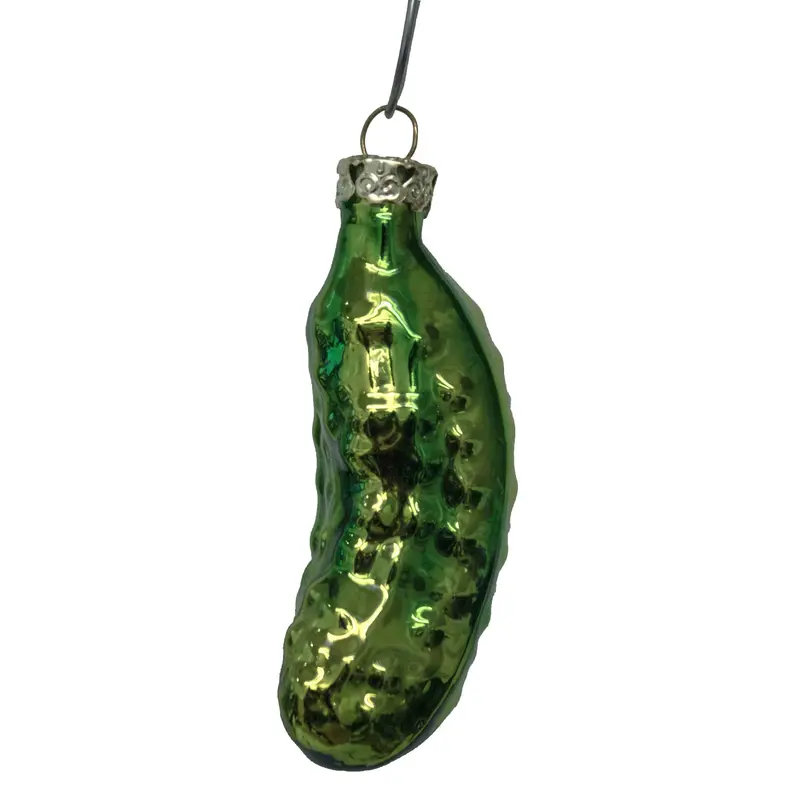 Hand-Blown Glass Pickle Ornament – 3 Inches 1