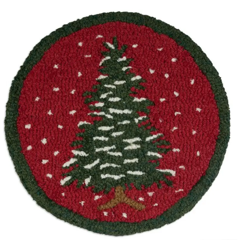 Hand-Hooked Wool Chair Pads 1