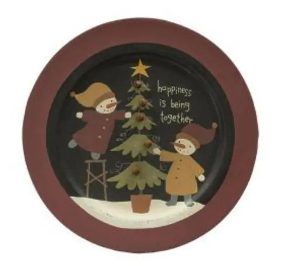 Happiness Tree With Jingle Bells Decorative Plate 1