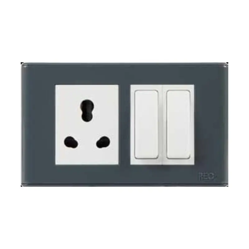 Havells Reo Stone Grey Outer Faceplate – Modern Decorative Cover 1