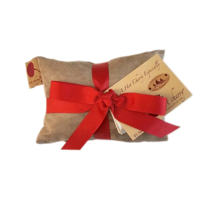 Hot Cherry Pillows Contoured Neck Wrap – Tan Ultra-Suede Fabric 1