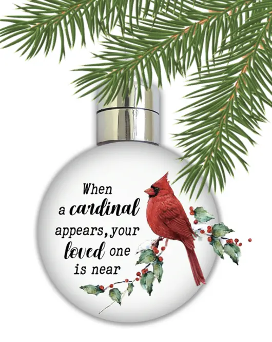 Illuminated Cardinal Ornament – Warm-Glow Holiday Tree Decoration 1