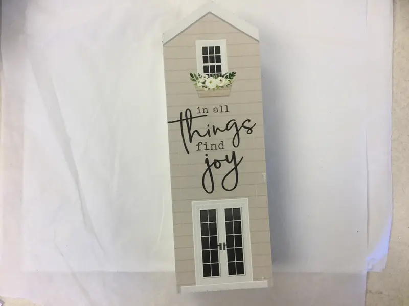In All Things Find Joy Wooden Wall Sign – Uplifting Faith-Based Decor 1
