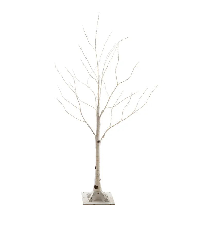 Indoor/Outdoor Birch Tree Decoration With Twinkling White & Multicolor Lights 1