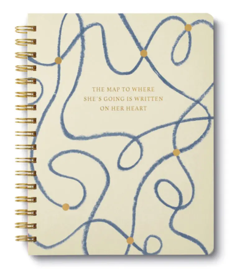 Inspirational Journal Cover: 'The Map To Where She'S Going Is Written On Her Heart' 1