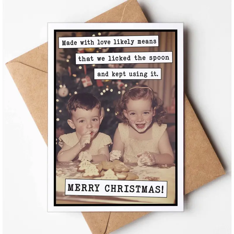 Katie Doodle Handmade Christmas Card Set – Whimsical Bulk Greeting Cards, Festive Design (Display Stand Not Included) 1