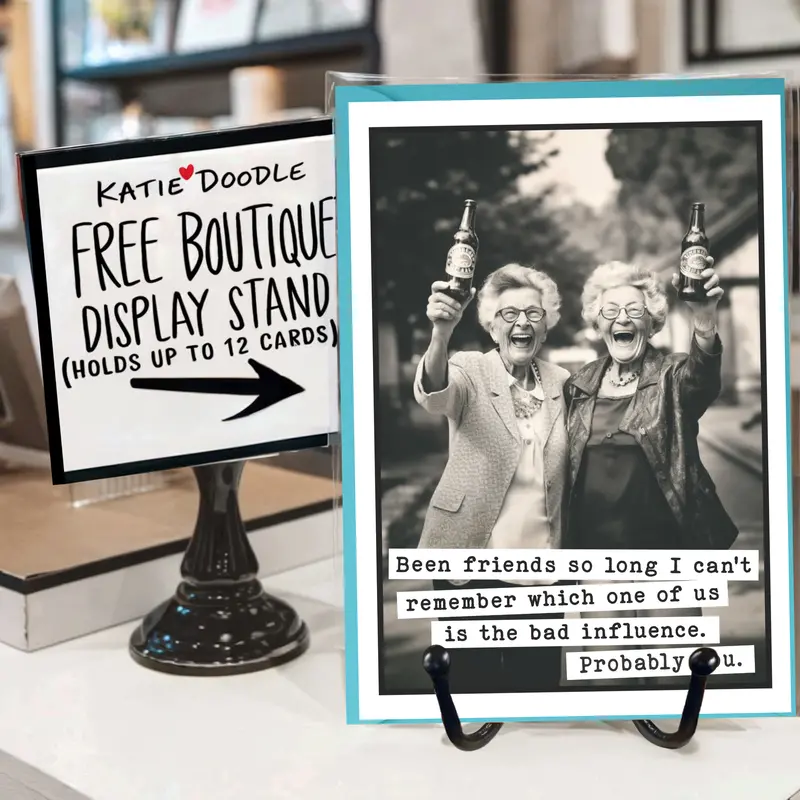 Katie Doodle Humorous Birthday Card Set – Vintage-Inspired Greeting Collection 1