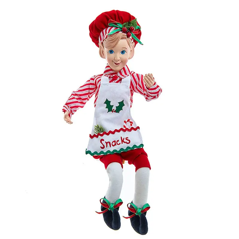 Kringle Klaus Elf Baker Ornament – 15-Inch Handcrafted Holiday Figure 1