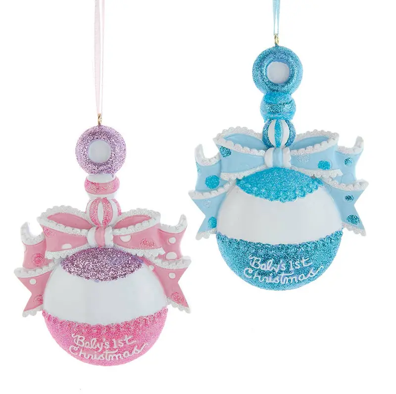 Kurt S. Adler Baby'S First Christmas Rattle Ornament – 4 Inches 1
