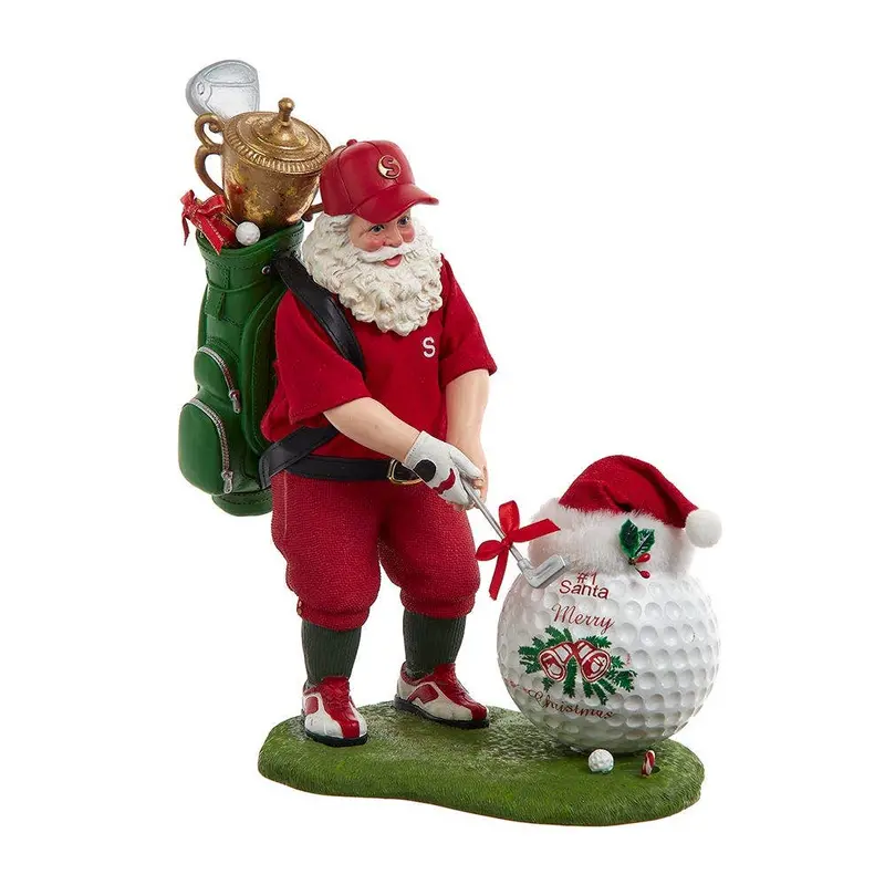 Kurt S. Adler Fabriché Golfer Santa With Golf Ball Ornament – 11 Inches 1