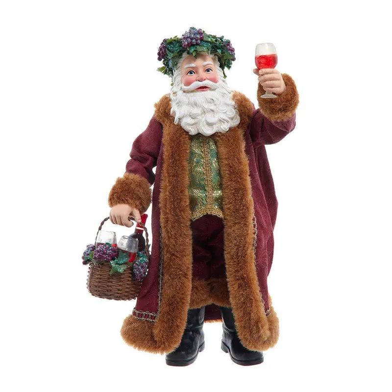 Kurt S. Adler Fabriché Wine Santa Ornament – 10.5 Inches 1