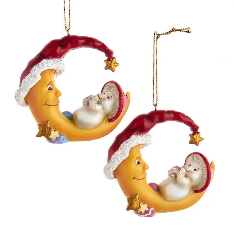 Kurt S. Adler First Baby Boy Or Girl Moon Ornament – 3.9-Inch Keepsake 1
