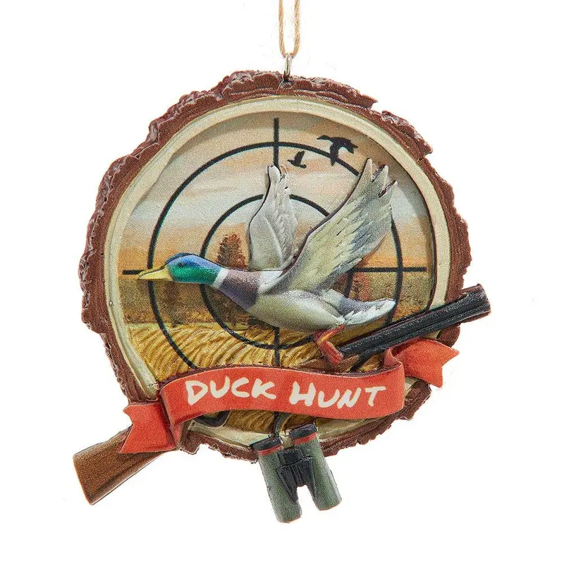 Kurt S. Adler Resin Duck Hunt Ornament – 3.5" 1