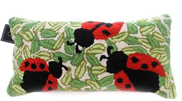 Ladybug Motif Throw Pillow – Cheerful Garden-Inspired Design 1