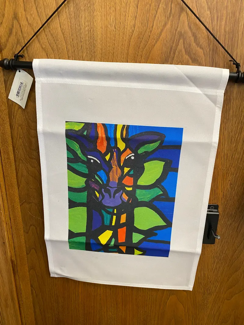 'Liberty Through The Arts' Garden Flag With Hanging Hardware 2