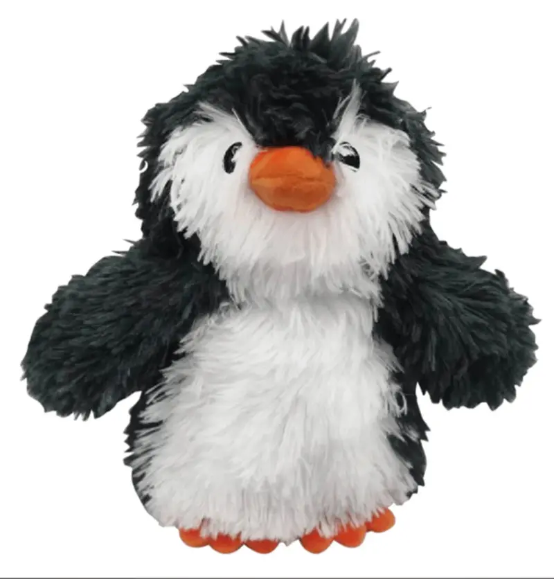 Lifelike Fluffy Penguin Plush Dog Toy (8") 1