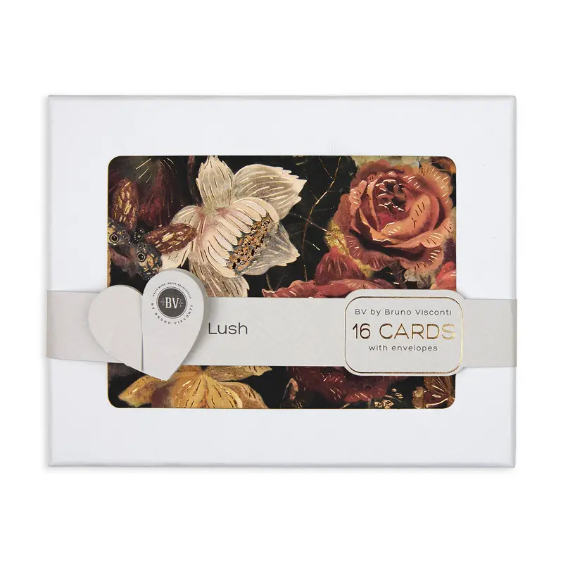 "Lush" Notecard Set – 16 Cards + Envelopes By Bv Bruno Visconti (4 Nature-Inspired Designs) 1